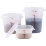 Winco - Round Food Storage Containers