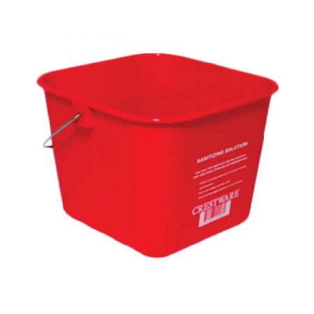 Crestware Cleaning Bucket, 6 Quart, Medium, for Cleaning Solutions Only, Liter & Quart Measurement Lines