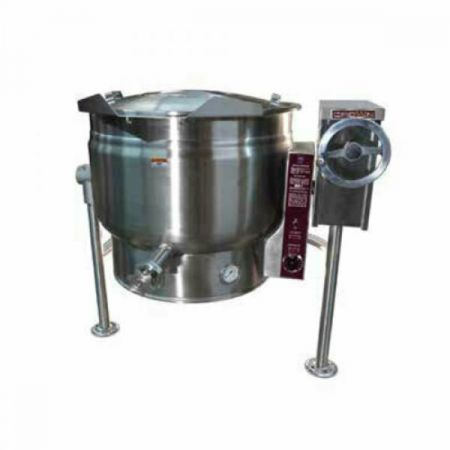 Tilting Kettle, electric, 30 gallon capacity, full jacket, thermostatic  control, crank tilt with