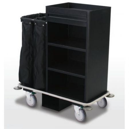 Forbes Industries 2275 InRoom Attendant Cart, 24" W x 18" D x 42" H cabinet, (3) shelves, two-bag low profile