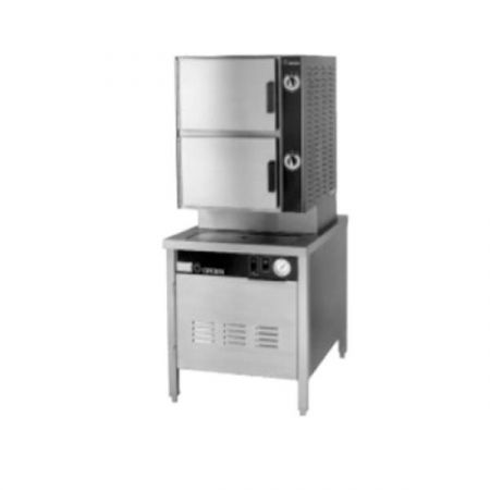 Groen HY-6SG-24 HyPlus™ Pressureless Steamer, gas, (2) compartments, 24" cabinet base, (3) 12" x