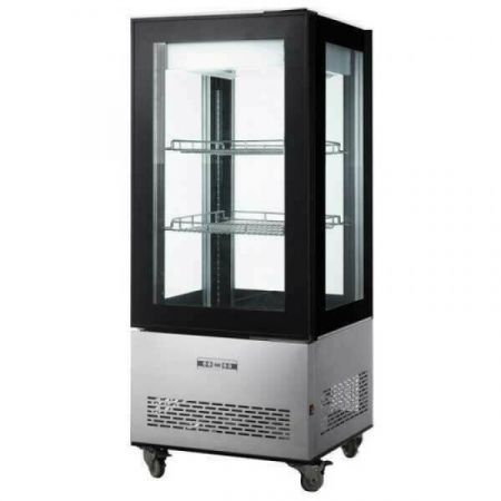 Omcan 44471 (RS-CN-0270-L) Refrigerated Display Case, floor model, 25.6"W x 25.6"D x 59"H, 9.53 cu.