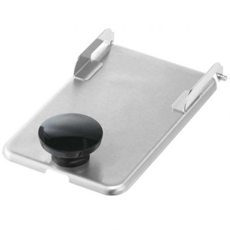 Server 87211 1/9-size JAR LID, hinged, notched, fits Server Products 1/9-size jars, stainless steel, NSF