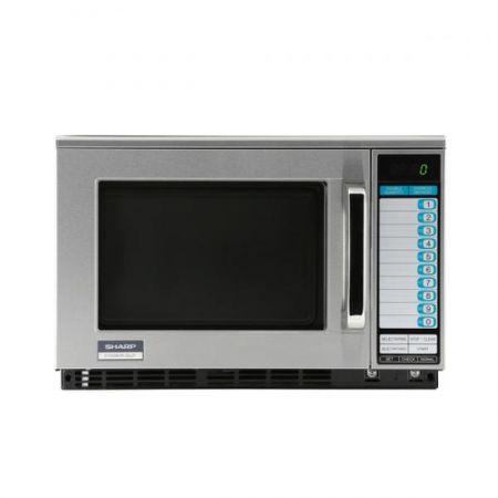 Sharp R-25JTF Microwave Oven, 2100 watts, 0.7 cu. ft. capacity, stainless steel door, cavity & outer wrapper
