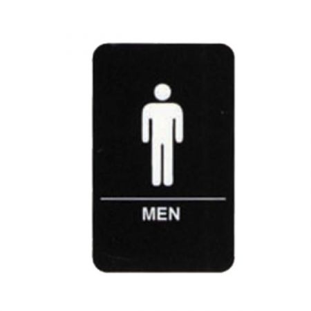 Tablecraft 695635 Cash & Carry Sign, 6" x 9", "Men" Restroom, pressure sensitive adhesive