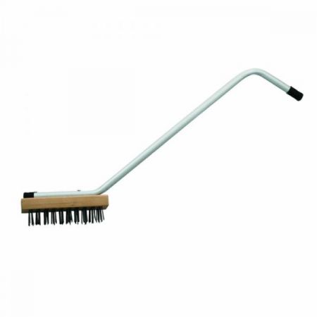 Commercial Broiler Brush, 31 O.A.L., heavy duty, steel wire bristles,  7-11/16L x