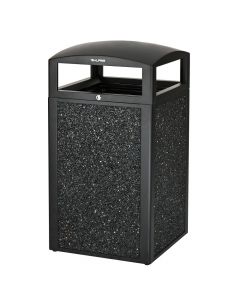 Alpine Industries ALP471-40-GRYS Alpine Industries Rugged 40-Gallon All-Weather Trash Containers, Grey Stone Panels